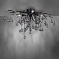 Paul Neuhaus 8090-18 - ICICLE påbygget lysekrone, 4 x G9 (4 x 40 W), 230 V, 30 x 60 cm, sort