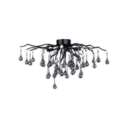 Paul Neuhaus 8090-18 - ICICLE påbygget lysekrone, 4 x G9 (4 x 40 W), 230 V, 30 x 60 cm, sort