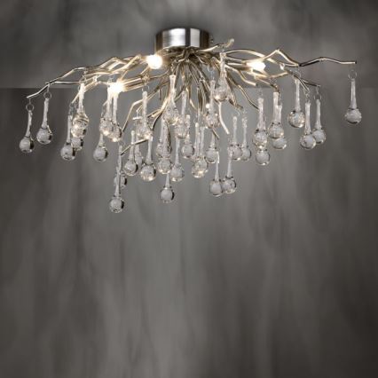 Paul Neuhaus 8090-55 - Loftlampe ICICLE 4xG9/40W/230V 30x60 cm skinnende krom