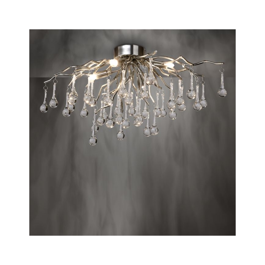 Paul Neuhaus 8090-55 - Loftlampe ICICLE 4xG9/40W/230V 30x60 cm skinnende krom