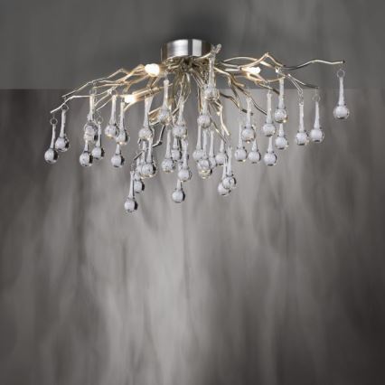 Paul Neuhaus 8090-55 - Loftlampe ICICLE 4xG9/40W/230V 30x60 cm skinnende krom