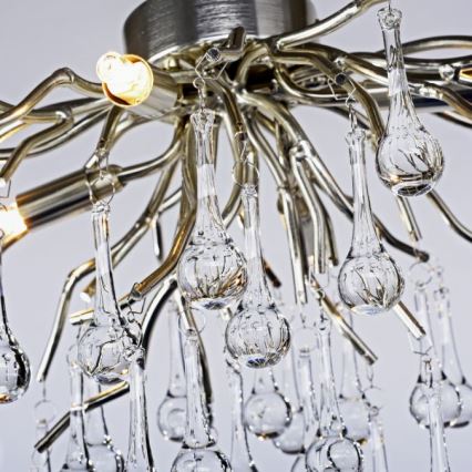 Paul Neuhaus 8090-55 - Loftlampe ICICLE 4xG9/40W/230V 30x60 cm skinnende krom