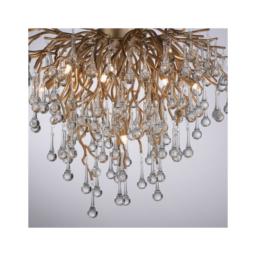 Paul Neuhaus 8091-11 - Loftlampe ICICLE 9xG9/40W/230V diameter 50 cm messing