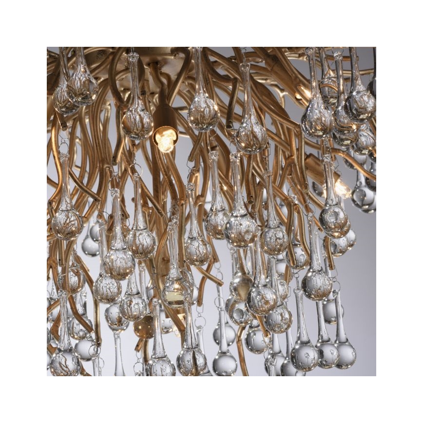 Paul Neuhaus 8091-11 - Loftlampe ICICLE 9xG9/40W/230V diameter 50 cm messing