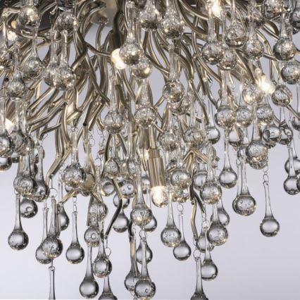 Paul Neuhaus 8091-55 - Loftlampe ICICLE 9xG9/40W/230V diameter 50 cm skinnende krom