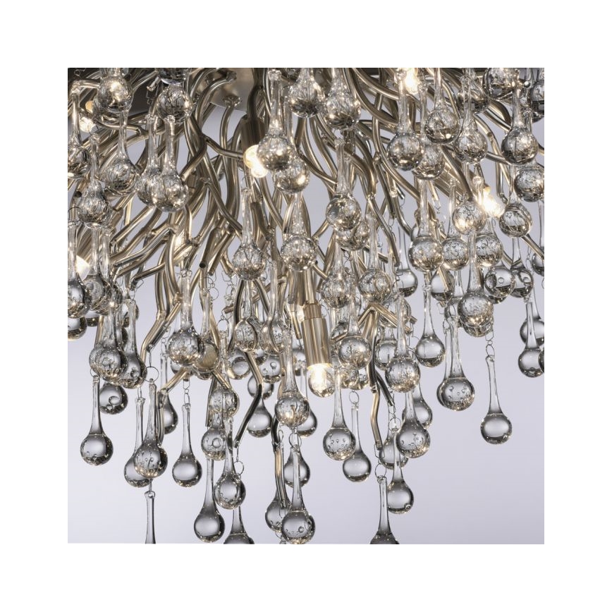 Paul Neuhaus 8091-55 - Loftlampe ICICLE 9xG9/40W/230V diameter 50 cm skinnende krom