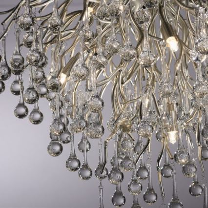 Paul Neuhaus 8091-55 - Loftlampe ICICLE 9xG9/40W/230V diameter 50 cm skinnende krom