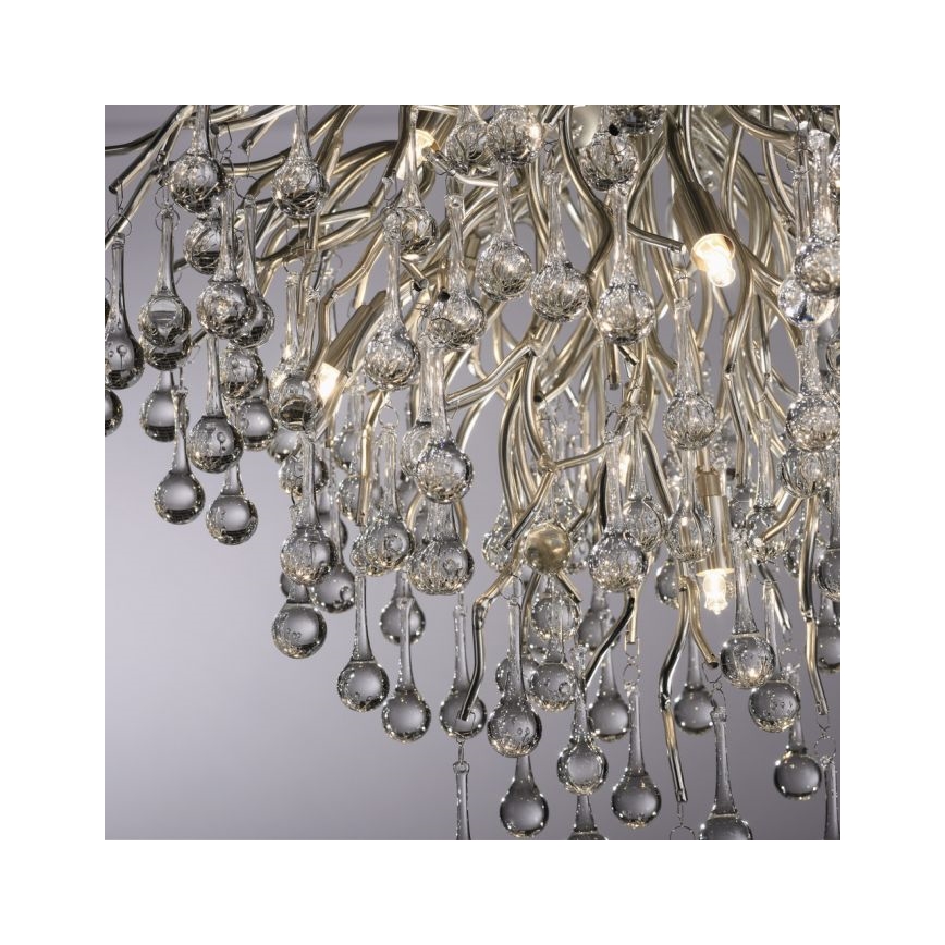 Paul Neuhaus 8091-55 - Loftlampe ICICLE 9xG9/40W/230V diameter 50 cm skinnende krom