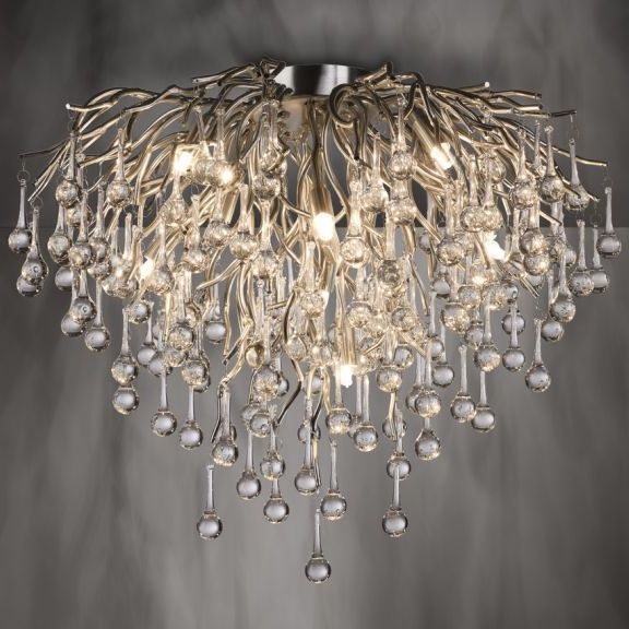 Paul Neuhaus 8091-55 - Loftlampe ICICLE 9xG9/40W/230V diameter 50 cm skinnende krom
