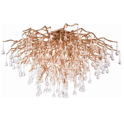 Paul Neuhaus 8092-11 - Loftlampe ICICLE 14xG9/40W/230V diameter 100 cm messing