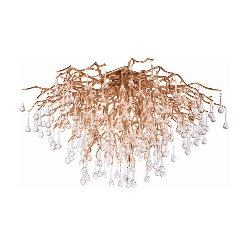 Paul Neuhaus 8092-11 - Loftlampe ICICLE 14xG9/40W/230V diameter 100 cm messing