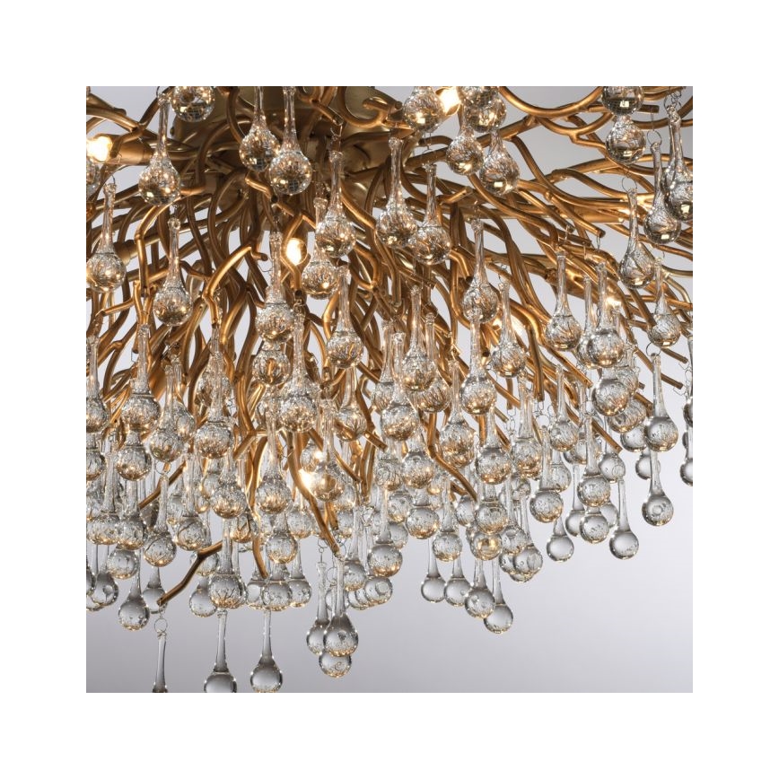 Paul Neuhaus 8092-11 - Loftlampe ICICLE 14xG9/40W/230V diameter 100 cm messing