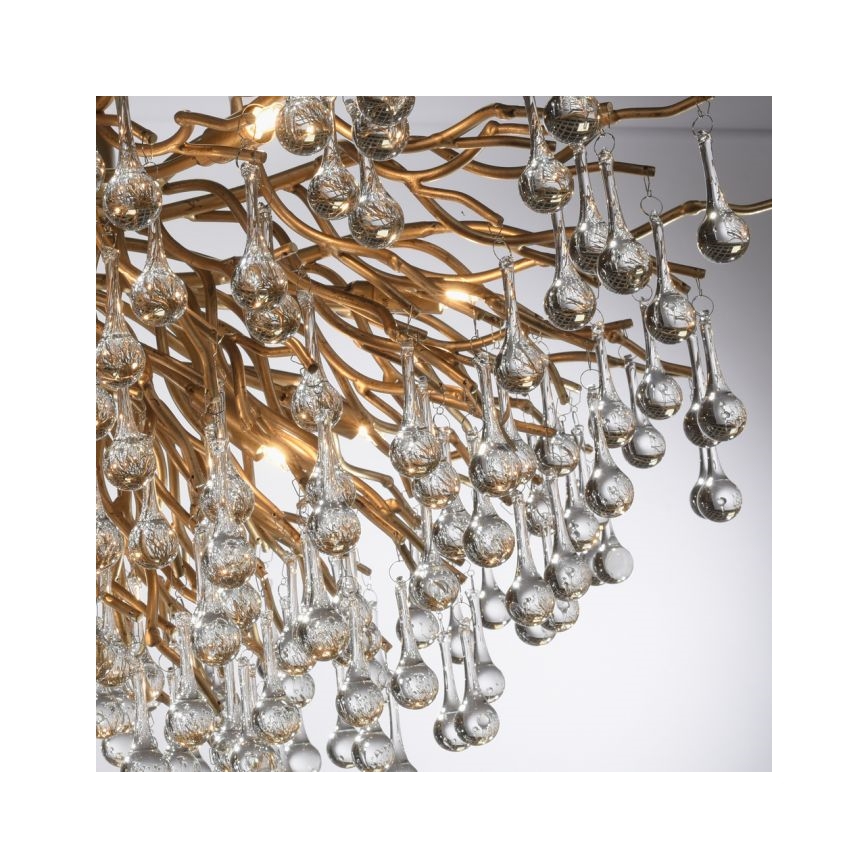 Paul Neuhaus 8092-11 - Loftlampe ICICLE 14xG9/40W/230V diameter 100 cm messing