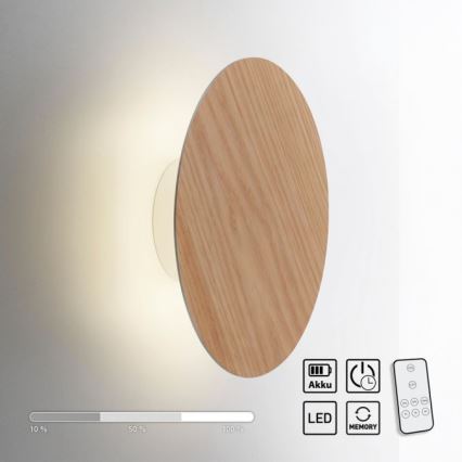 Paul Neuhaus 8153-79 - LED vægspot dæmpbar PUNTUA LED/1,3W/3,7V 2200 mAh + fjernbetjening