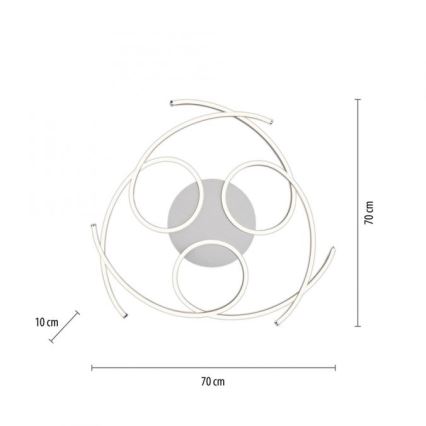 Paul Neuhaus 8165-55 - LED lysdæmper loftslampe DANILO 3xLED/12W/230V