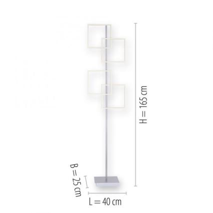 Paul Neuhaus 817-55 - LED gulvlampe dæmpbar INIGO 4xLED/8W/230V + fjernbetjening