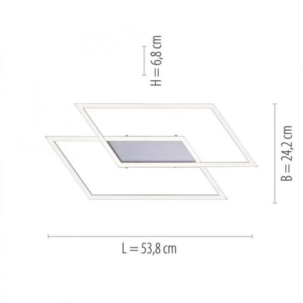 Paul Neuhaus 8192-55 - LED loftlampe dæmpbar INIGO 2xLED/12W/230V