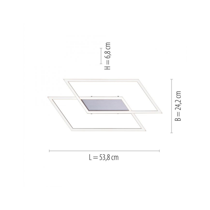 Paul Neuhaus 8192-55 - LED loftlampe dæmpbar INIGO 2xLED/12W/230V