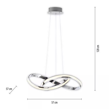 Paul Neuhaus 8291-17 - LED pendel dæmpbar MELINDA LED/30W/230V