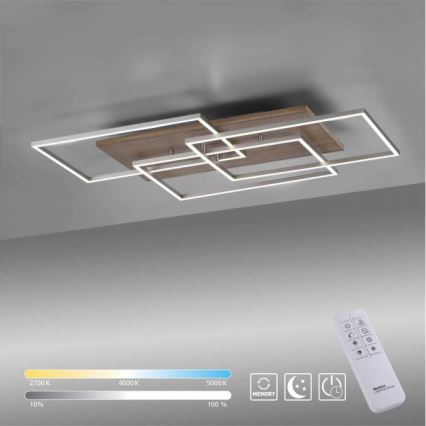 Paul Neuhaus 8330-79 - LED loftlampe dæmpbar PALMA 3xLED/12W/230V fyrretræ + fjernbetjening