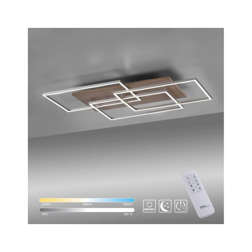 Paul Neuhaus 8330-79 - LED loftlampe dæmpbar PALMA 3xLED/12W/230V fyrretræ + fjernbetjening