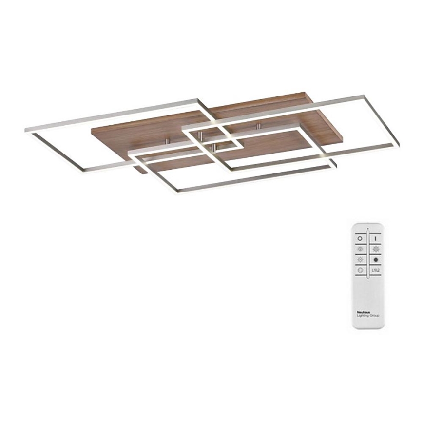 Paul Neuhaus 8330-79 - LED loftlampe dæmpbar PALMA 3xLED/12W/230V fyrretræ + fjernbetjening