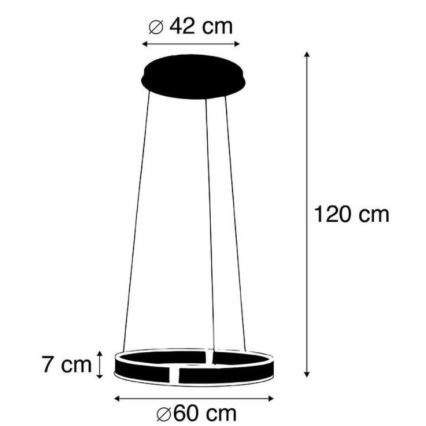 Paul Neuhaus 8361-55 - LED pendel med sensor dæmpbar ARINA LED/27W/230V