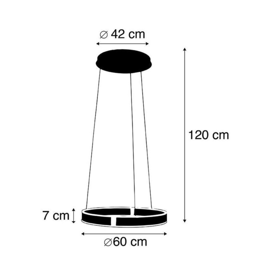 Paul Neuhaus 8361-55 - LED pendel med sensor dæmpbar ARINA LED/27W/230V