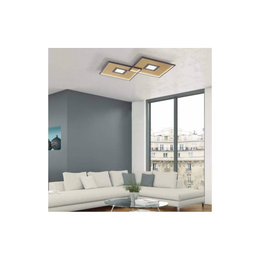 Paul Neuhaus - 8378-18 - LED loftlampe dæmpbar AMARA 1xLED/45W/230V + fjernbetjening guld