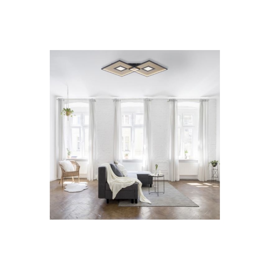 Paul Neuhaus - 8378-18 - LED loftlampe dæmpbar AMARA 1xLED/45W/230V + fjernbetjening guld