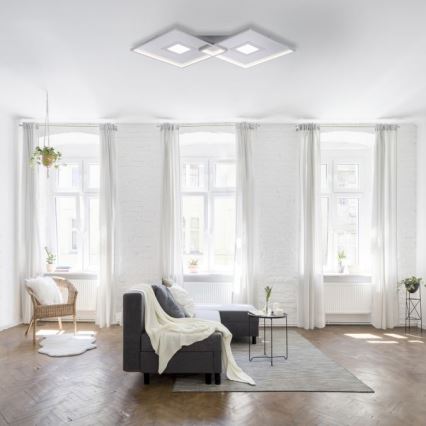 Paul Neuhaus 8378-55 - LED loftlampe dæmpbar AMARA LED/45W/230V skinnende krom + fjernbetjening