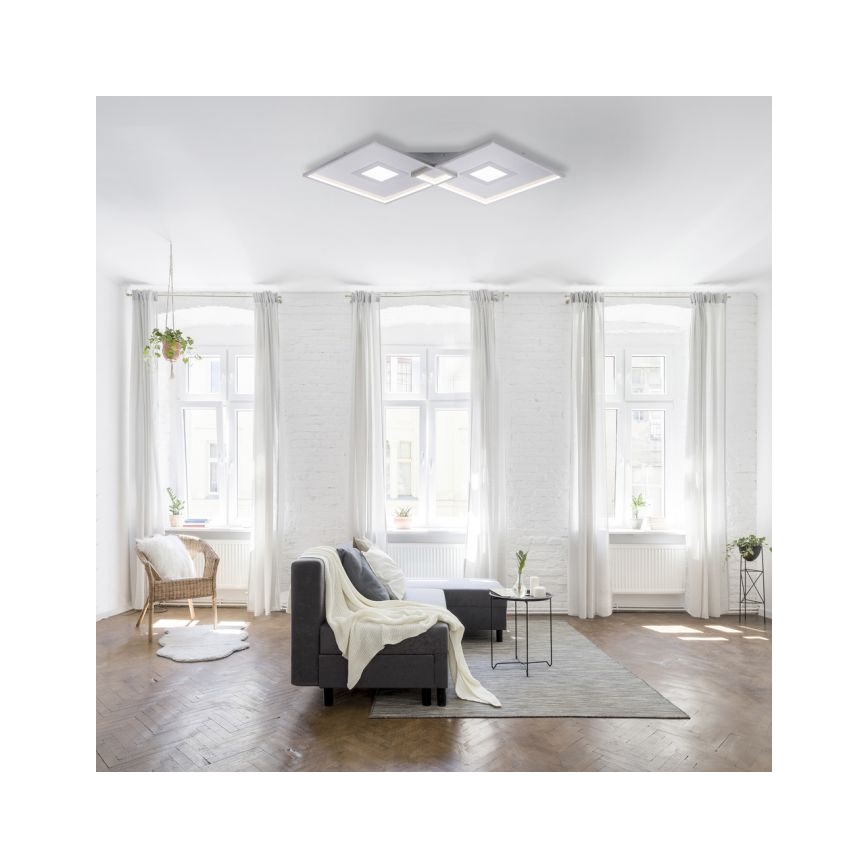 Paul Neuhaus 8378-55 - LED loftlampe dæmpbar AMARA LED/45W/230V skinnende krom + fjernbetjening