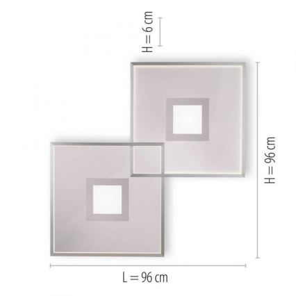 Paul Neuhaus 8378-55 - LED loftlampe dæmpbar AMARA LED/45W/230V skinnende krom + fjernbetjening