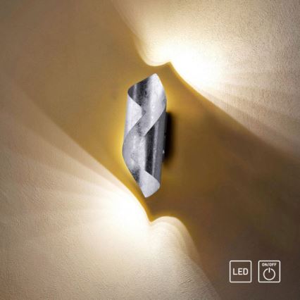 Paul Neuhaus 9030-21 - LED væglampe NEVIS LED/6W/230V sølvfarvet