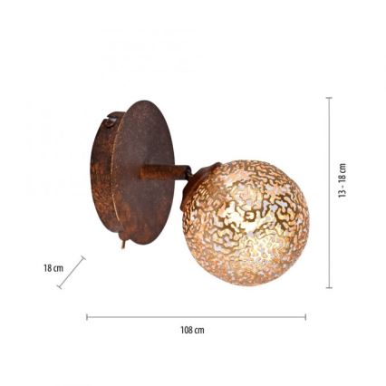Paul Neuhaus 9031-48 - Vægspot GRETA 1xG9/40W/230V