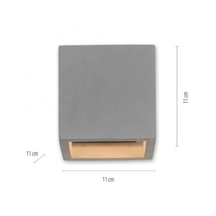 Paul Neuhaus 9069-22 - Væglampe ETON 1xG9/25W/230V beton