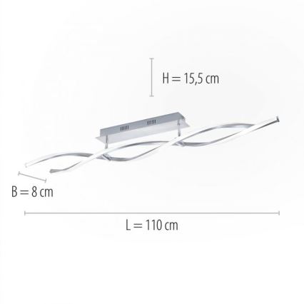 Paul Neuhaus 9143-55 - LED loftlampe dæmpbar POLINA 2xLED/10,2W/230V