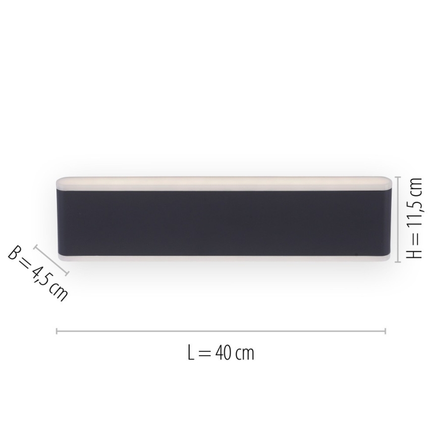 Paul Neuhaus 9484-13 - Udendørs LED væglampe dæmpbar ELSA 2xLED/9W/230V IP65
