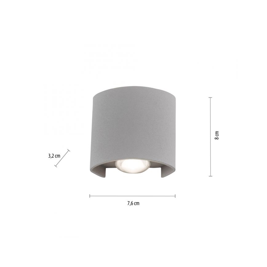 Paul Neuhaus 9486-21 - Udendørs LED væglampe CARLO 2xLED/1,7W/230V IP54