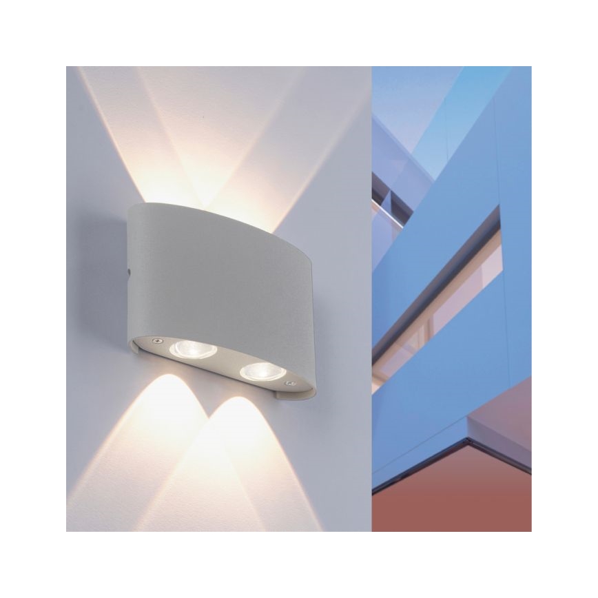 Paul Neuhaus 9487-21 - Udendørs LED væglampe CARLO 4xLED/0,8W/230V IP54