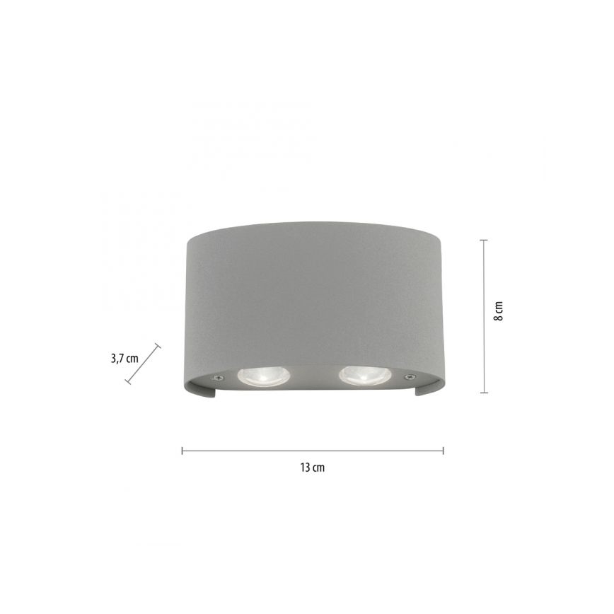 Paul Neuhaus 9487-21 - Udendørs LED væglampe CARLO 4xLED/0,8W/230V IP54