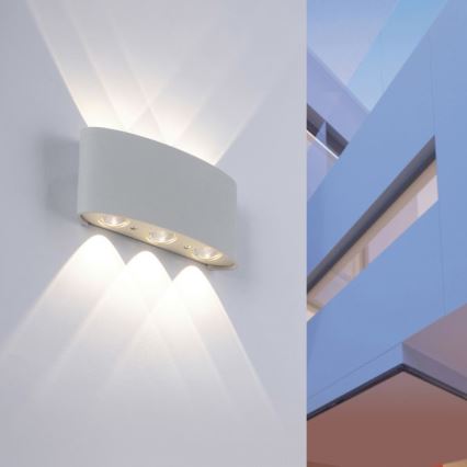 Paul Neuhaus 9488-21 - Udendørs LED væglampe CARLO 6xLED/0,8W/230V IP54