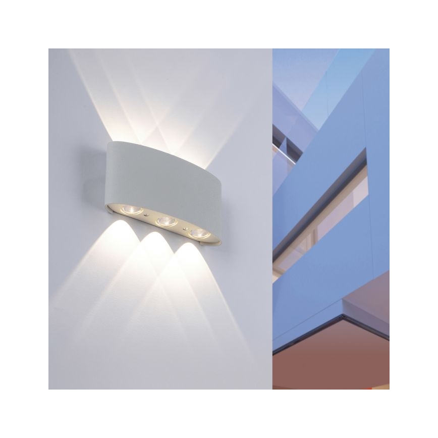 Paul Neuhaus 9488-21 - Udendørs LED væglampe CARLO 6xLED/0,8W/230V IP54