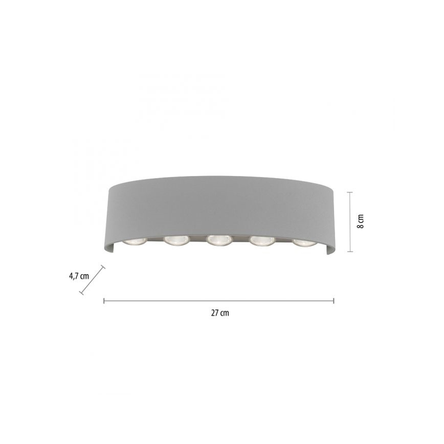 Paul Neuhaus 9489-21- Udendørs LED væglampe CARLO 10xLED/0,8W/230V IP54
