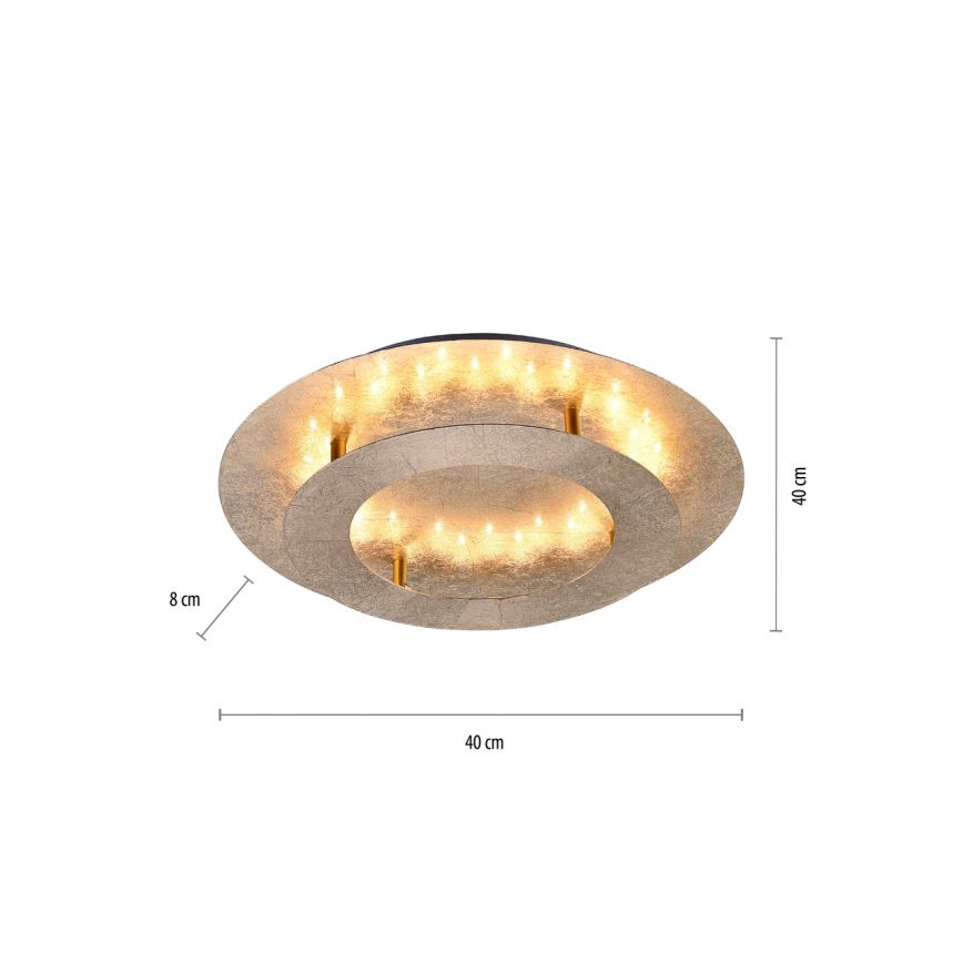 Paul Neuhaus 9620-12 - LED loftlampe NEVIS LED/18W/230V guldfarvet