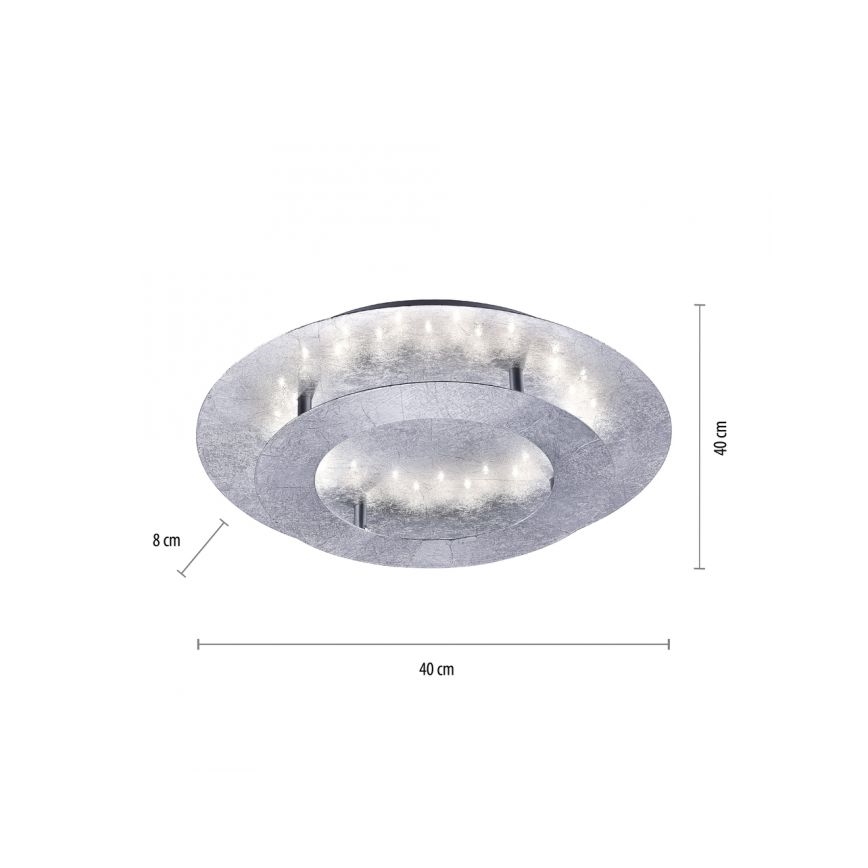 Paul Neuhaus 9620-21 - LED loftlampe NEVIS LED/18W/230V sølvfarvet