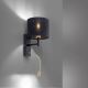 Paul Neuhaus 9646-18 - LED væglampe ROBIN 1xE27/40W/230V + LED/2,1W sort