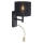 Paul Neuhaus 9646-18 - LED væglampe ROBIN 1xE27/40W/230V + LED/2,1W sort