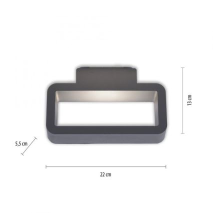 Paul Neuhaus 9668-13 - Udendørs LED væglampe HENDRIK LED/5,2W/230V IP54