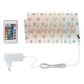 Paulmann 3988 - LED RGBW/13W dæmpbar LED-strip TIP 5 m 230V + fjernbetjening